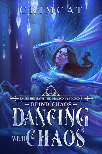 Blind Chaos 2: Dancing with Chaos Blind Chaos 2: Dancing with Chaos's cover with typesetting. The art is by Nozomi Matsuoka and depicts Ranthia, dressed in a sparkling blue-and-silver costume. She's in the middle of a dance on a well-designed stage, along with other dancers.